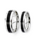 Black Inlay Titanium Couple Ring (Men)