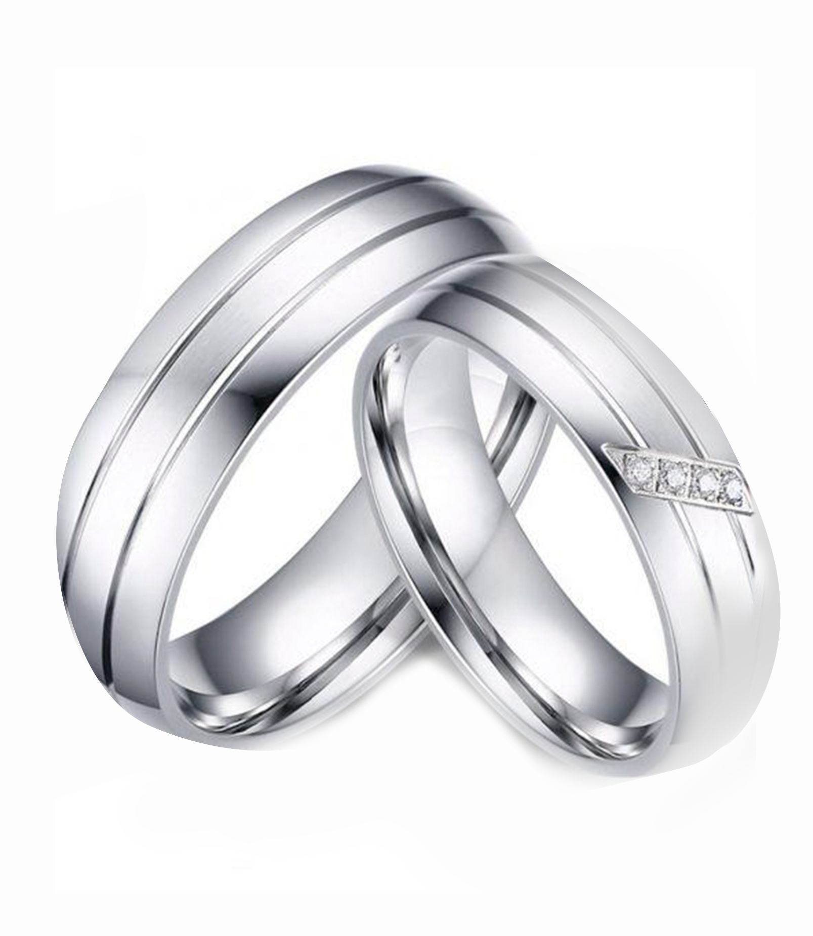 Avery Silver Titanium Wedding Ring (Men)