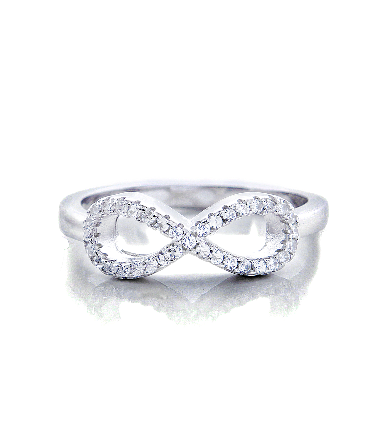 Infinity with Stones Promise Ring