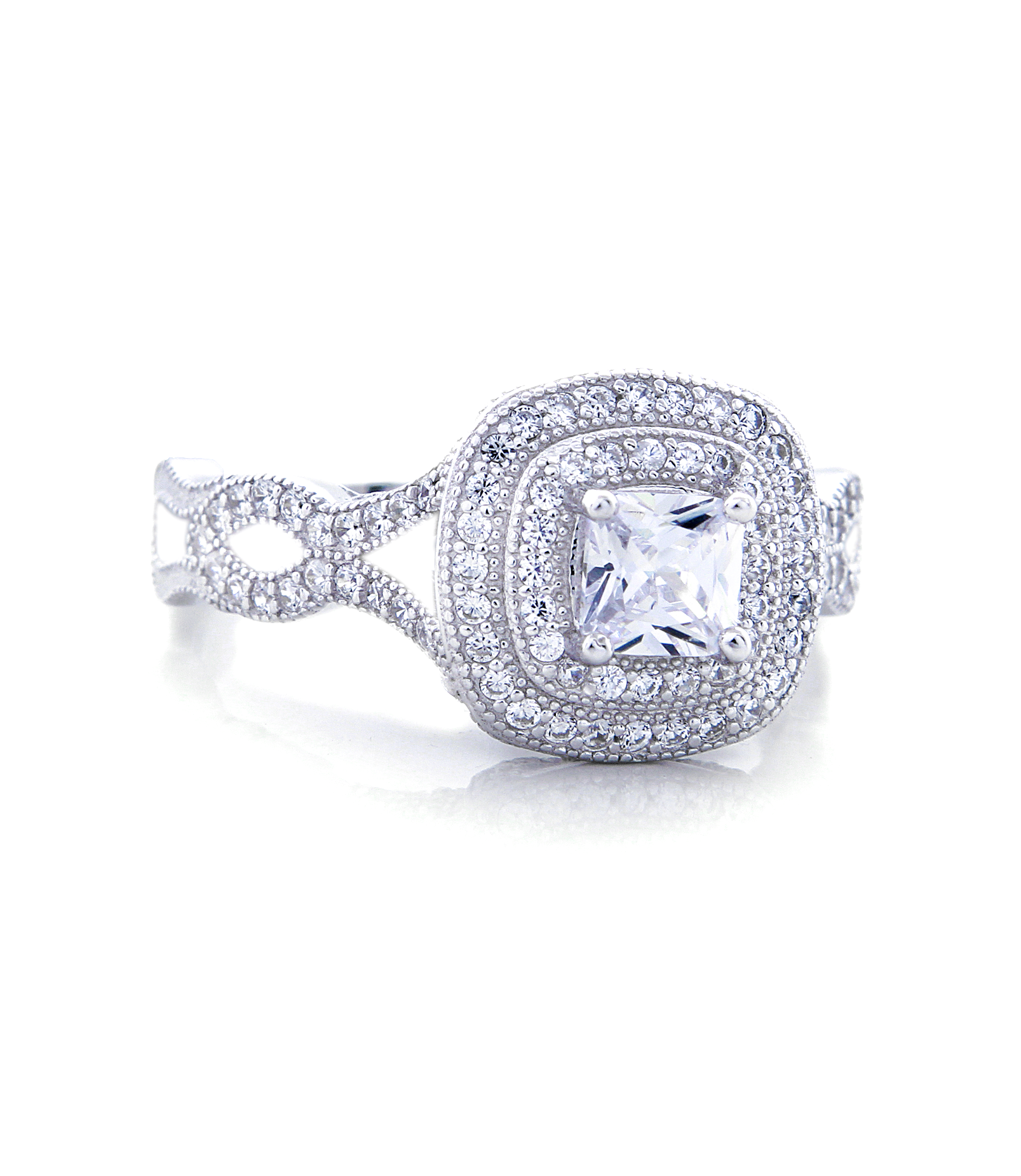 Carlie Engagement Ring with Swarovski