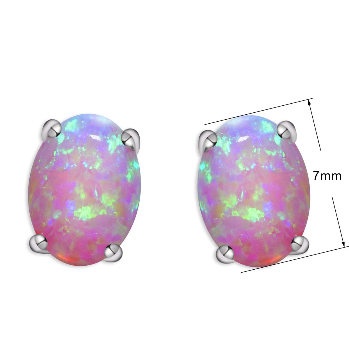 Scarlett Earrings With Pink Opal