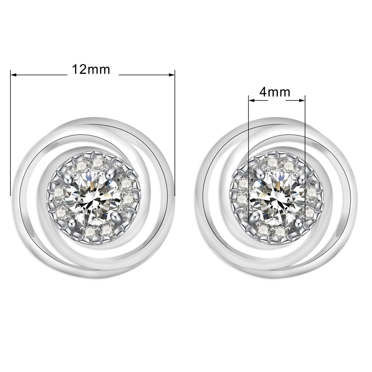 Luna Sterling Silver Earrings With Swarovski