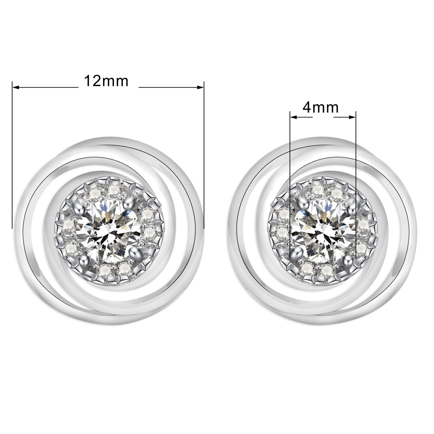 Luna Sterling Silver Earrings With Swarovski