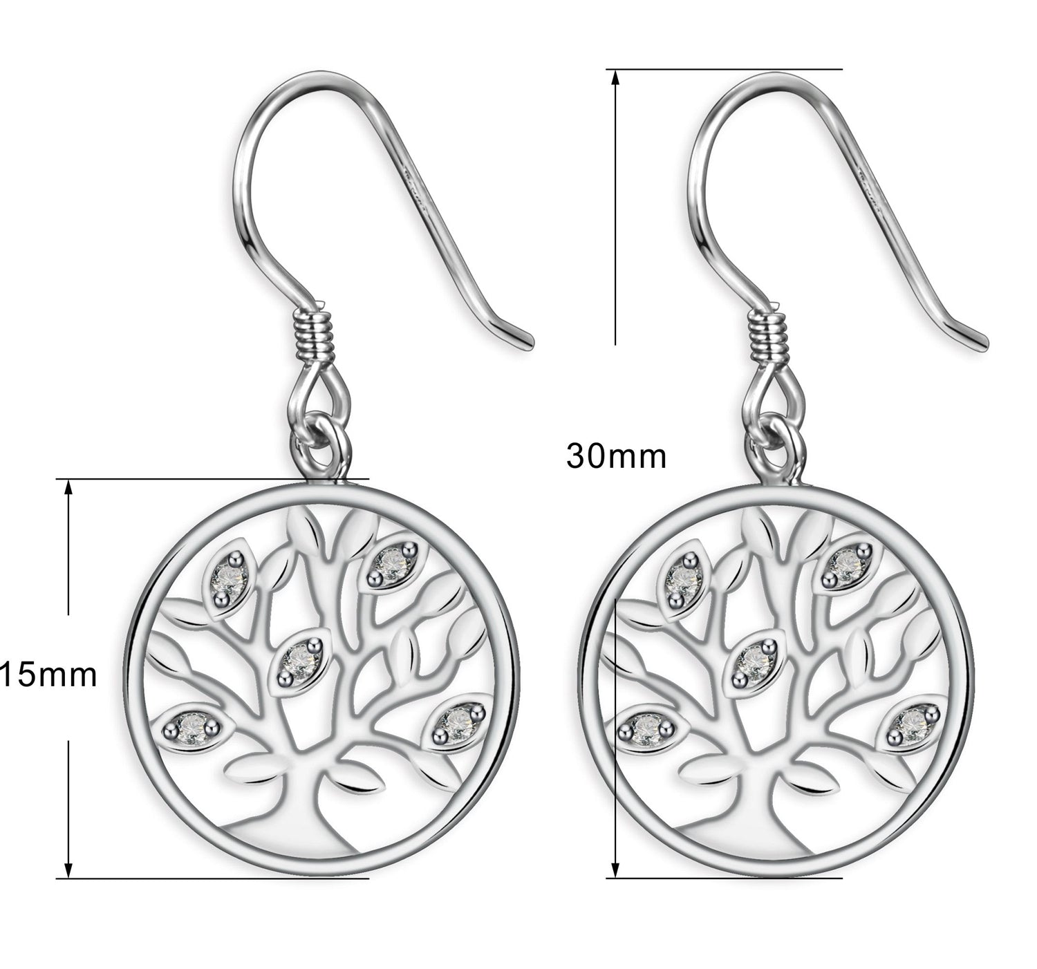 Maya Earrings In 925 Sterling Silver