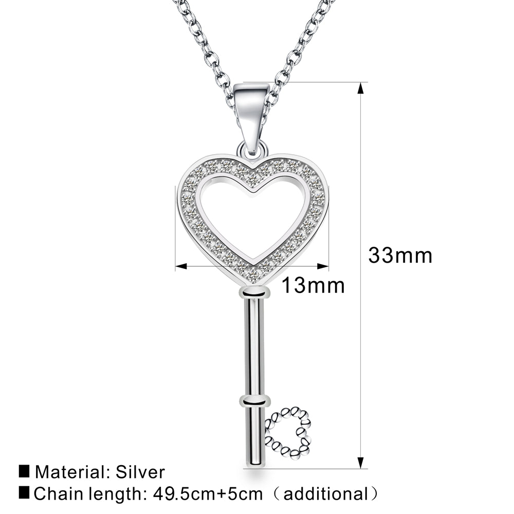 Sasha Key Heart Necklace